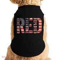 Red Fridays Remember Everyone Deployed American Flag Doggie Tank thumb 0