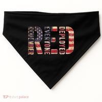 Red Fridays Remember Everyone Deployed American Flag USA-Made Doggie Bandana thumb 0