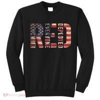 Red Fridays Remember Everyone Deployed American Flag Sweatshirt thumb 0