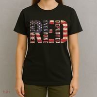 Red Fridays Remember Everyone Deployed American Flag T-Shirt thumb 4