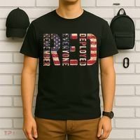 Red Fridays Remember Everyone Deployed American Flag T-Shirt thumb 6