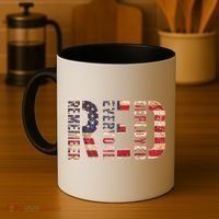 Red Fridays Remember Everyone Deployed American Flag Coffee Mug thumb 4