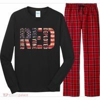 Red Fridays Remember Everyone Deployed American Flag Long Sleeve Pajama Set thumb 0