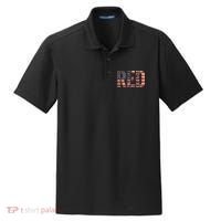 Red Fridays Remember Everyone Deployed American Flag Dry Zone Grid Polo thumb 0