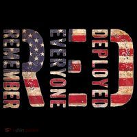 Red Fridays Remember Everyone Deployed American Flag Baby Bodysuit thumb 2