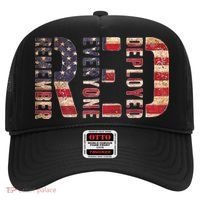 Red Fridays Remember Everyone Deployed American Flag Hat thumb 0
