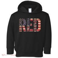 Red Fridays Remember Everyone Deployed American Flag Toddler Hoodie thumb 0