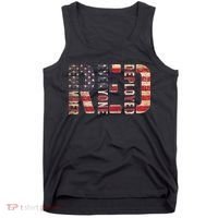 Red Fridays Remember Everyone Deployed American Flag Tank Top thumb 0