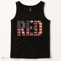 Red Fridays Remember Everyone Deployed American Flag Tank Top thumb 2