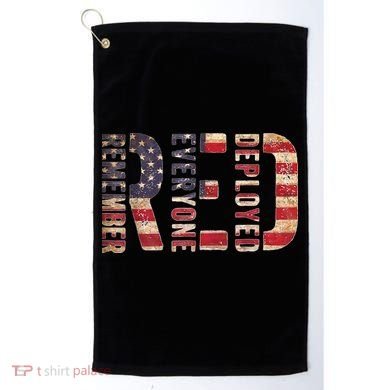 Red Fridays Remember Everyone Deployed American Flag Golf Towel