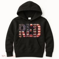 Red Fridays Remember Everyone Deployed American Flag Kids Hoodie thumb 0