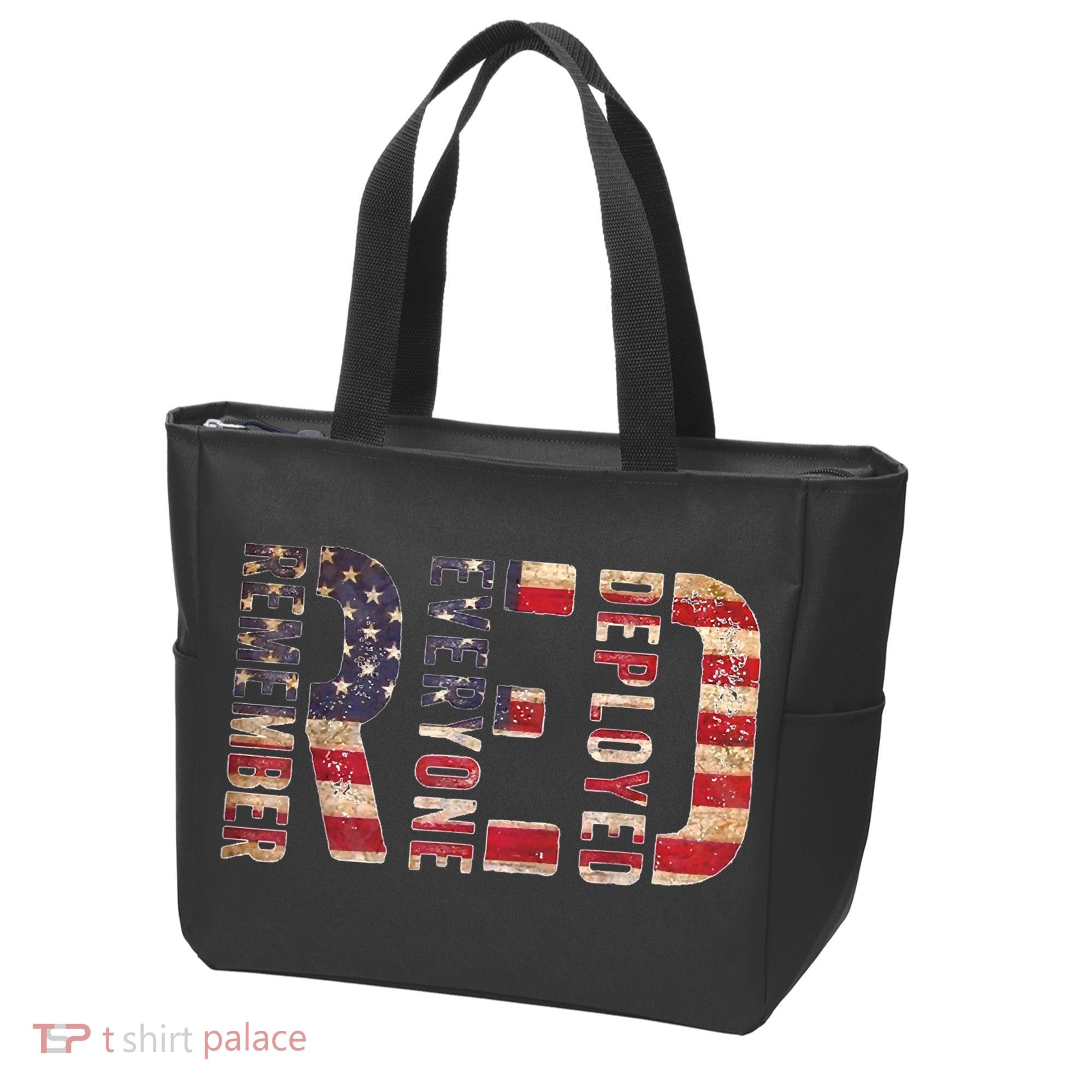 Red Fridays Remember Everyone Deployed American Flag Tote Bag