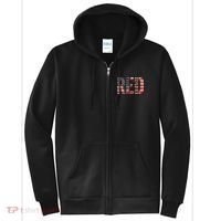Red Fridays Remember Everyone Deployed American Flag Full Zip Hoodie thumb 0