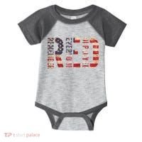 Red Fridays Remember Everyone Deployed American Flag Infant Baby Jersey Bodysuit thumb 0