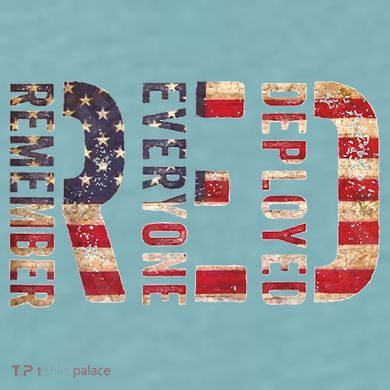 Red Fridays Remember Everyone Deployed American Flag Sueded Cloud Jersey T-Shirt