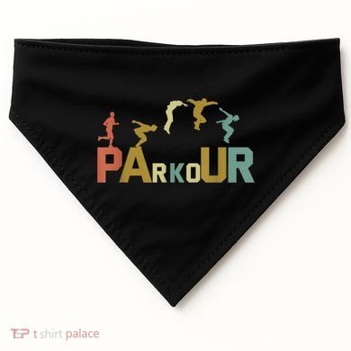 Retro Free Running Parkour USA-Made Doggie Bandana