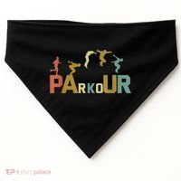 Retro Free Running Parkour USA-Made Doggie Bandana thumb 0