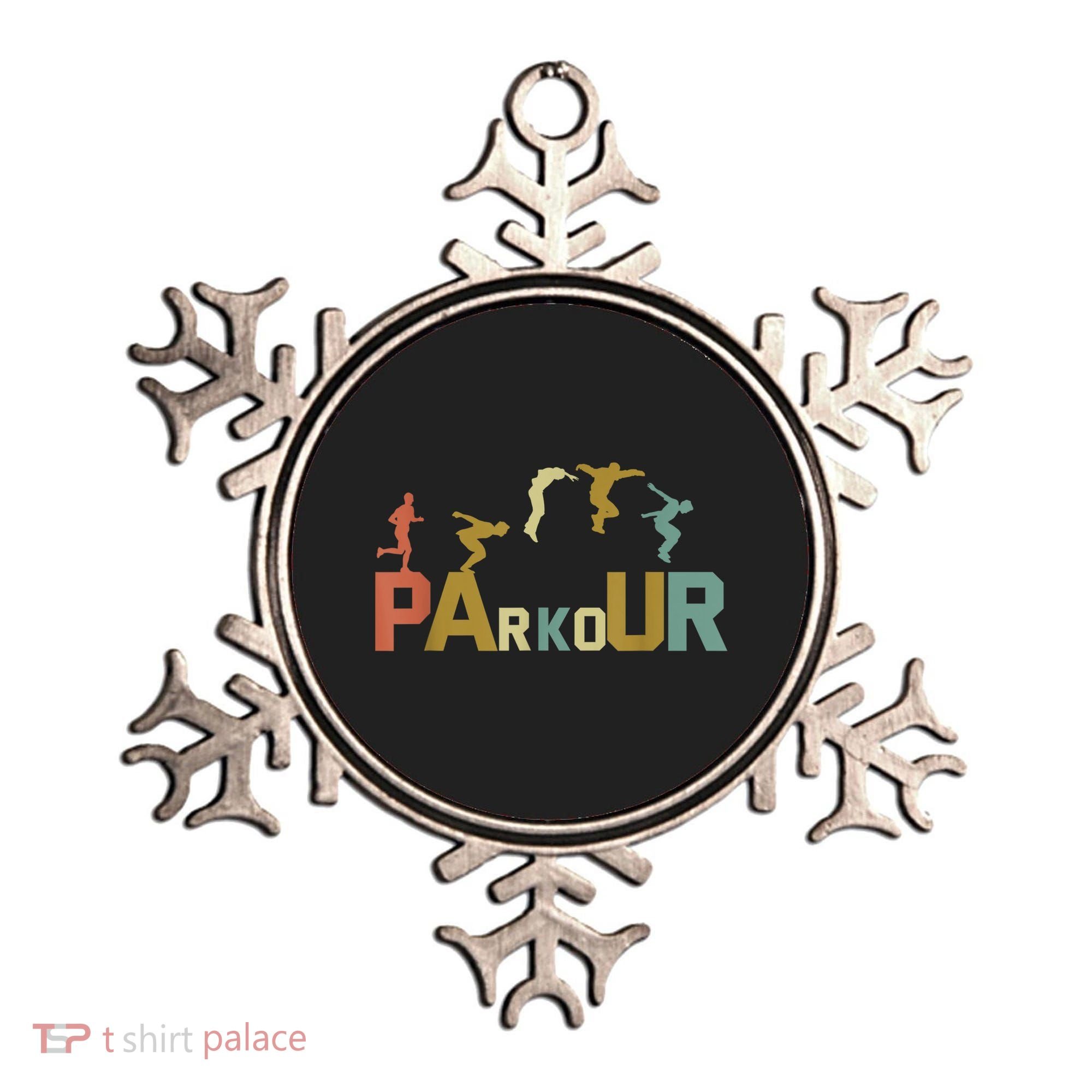 Retro Free Running Parkour Ornament