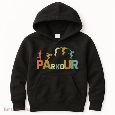 Retro Free Running Parkour Kids Hoodie
