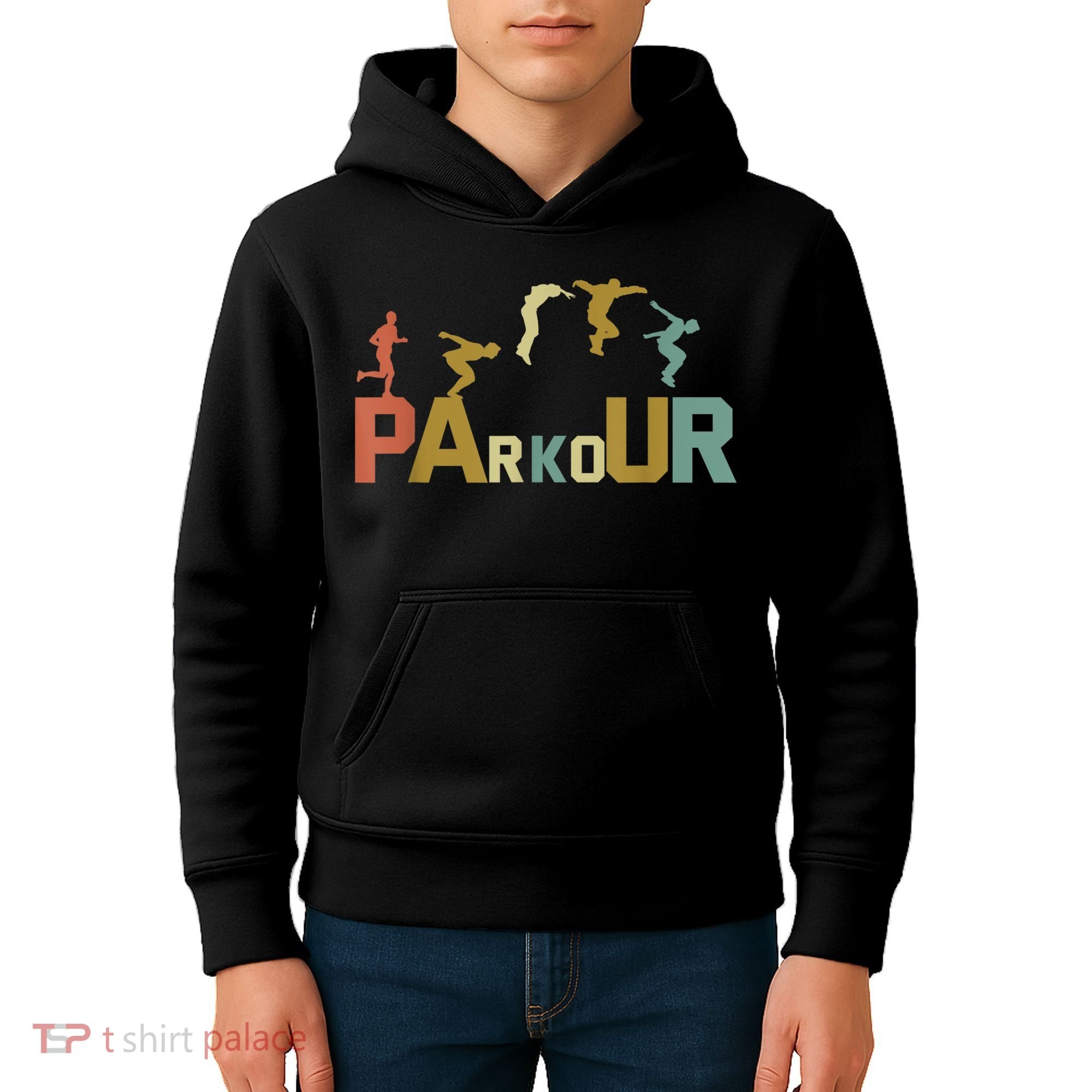 Retro Free Running Parkour Kids Hoodie
