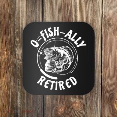 Retired Fishing Retirement Gift Coaster