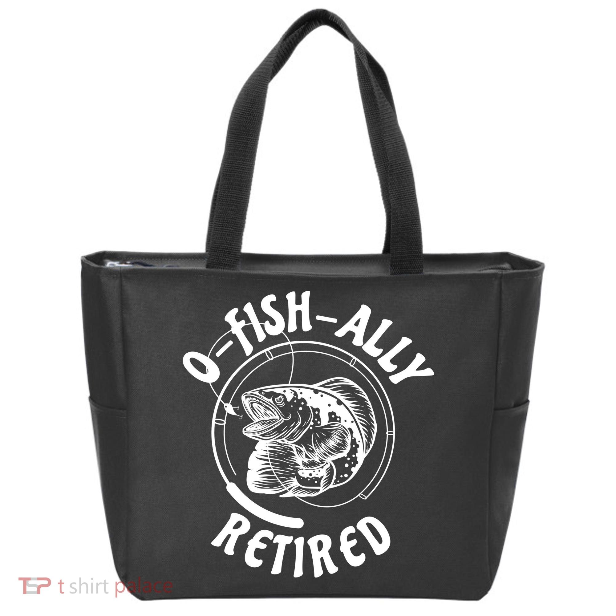 Retired Fishing Retirement Gift Tote Bag