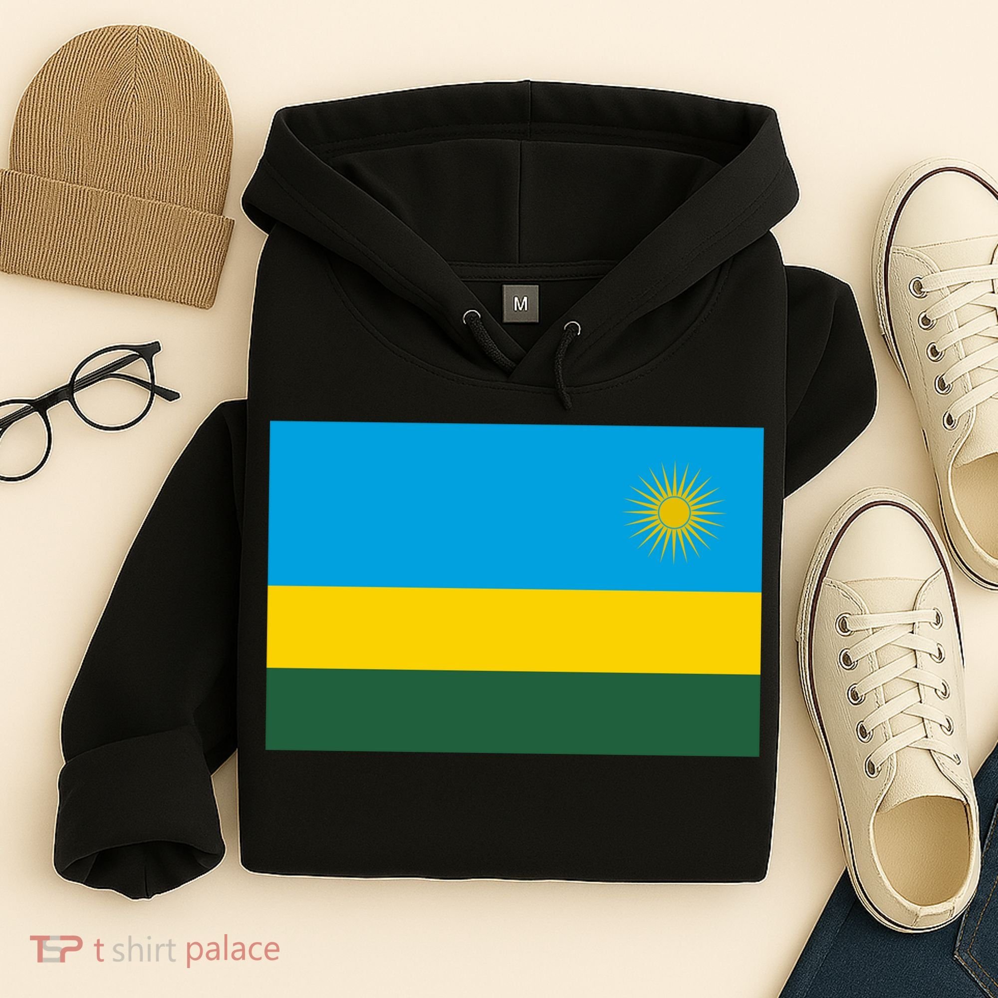 Rwanda Flag Hoodie