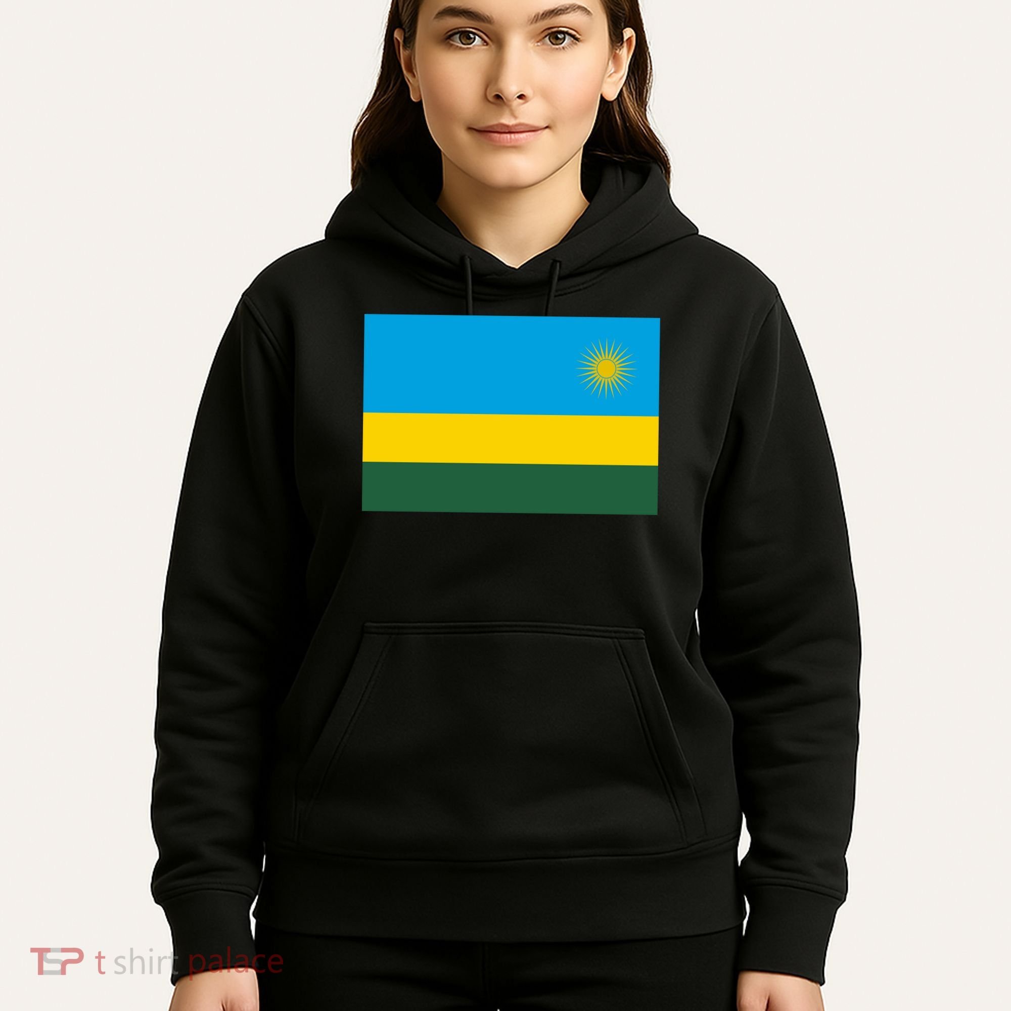 Rwanda Flag Hoodie