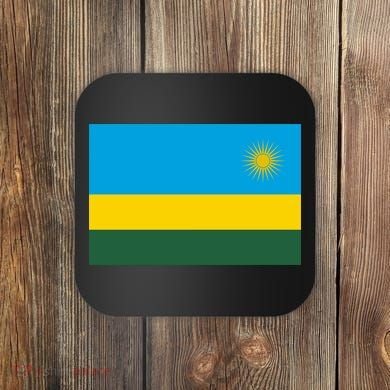 Rwanda Flag Coaster