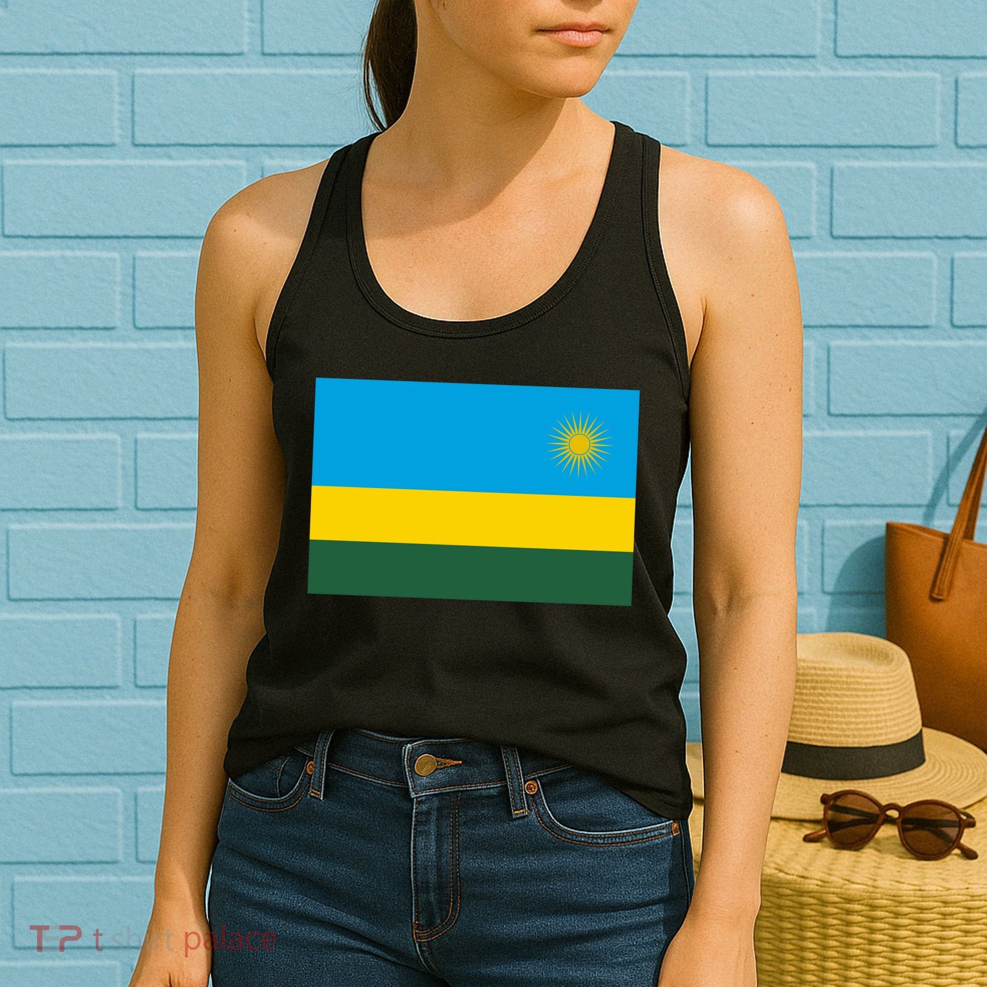 Rwanda Flag Women's Tank Top