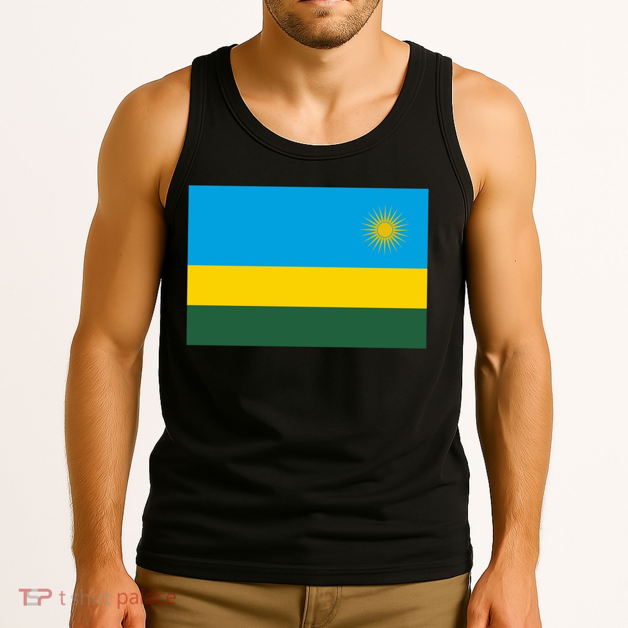 Rwanda Flag Tank Top