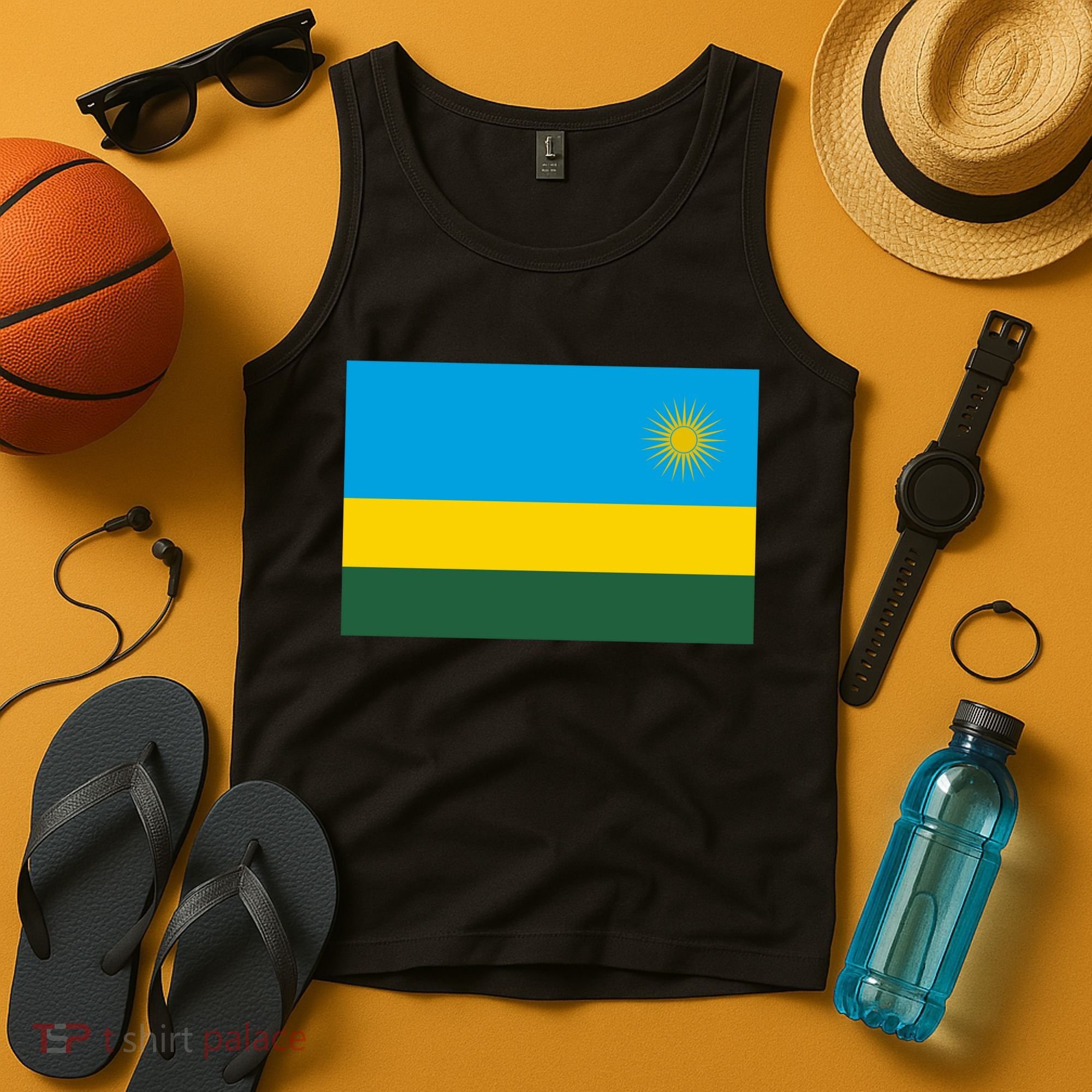 Rwanda Flag Tank Top