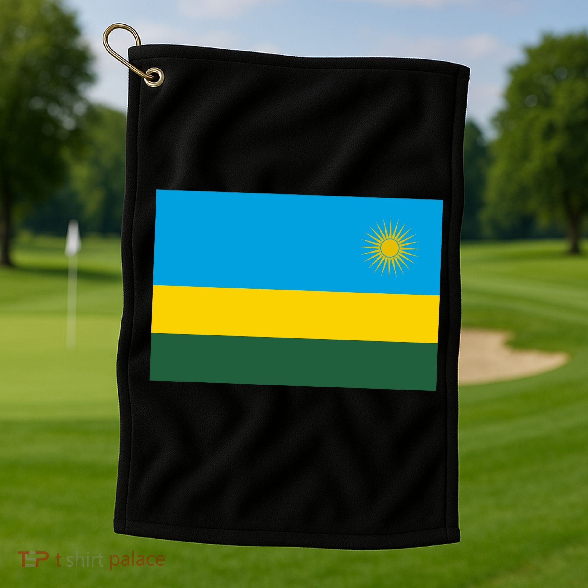 Rwanda Flag Golf Towel