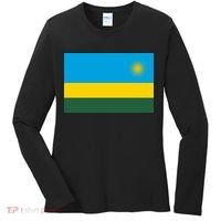 Rwanda Flag Women's Long Sleeve Shirt thumb 0