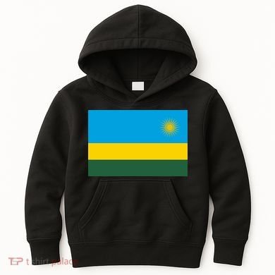 Rwanda Flag Kids Hoodie
