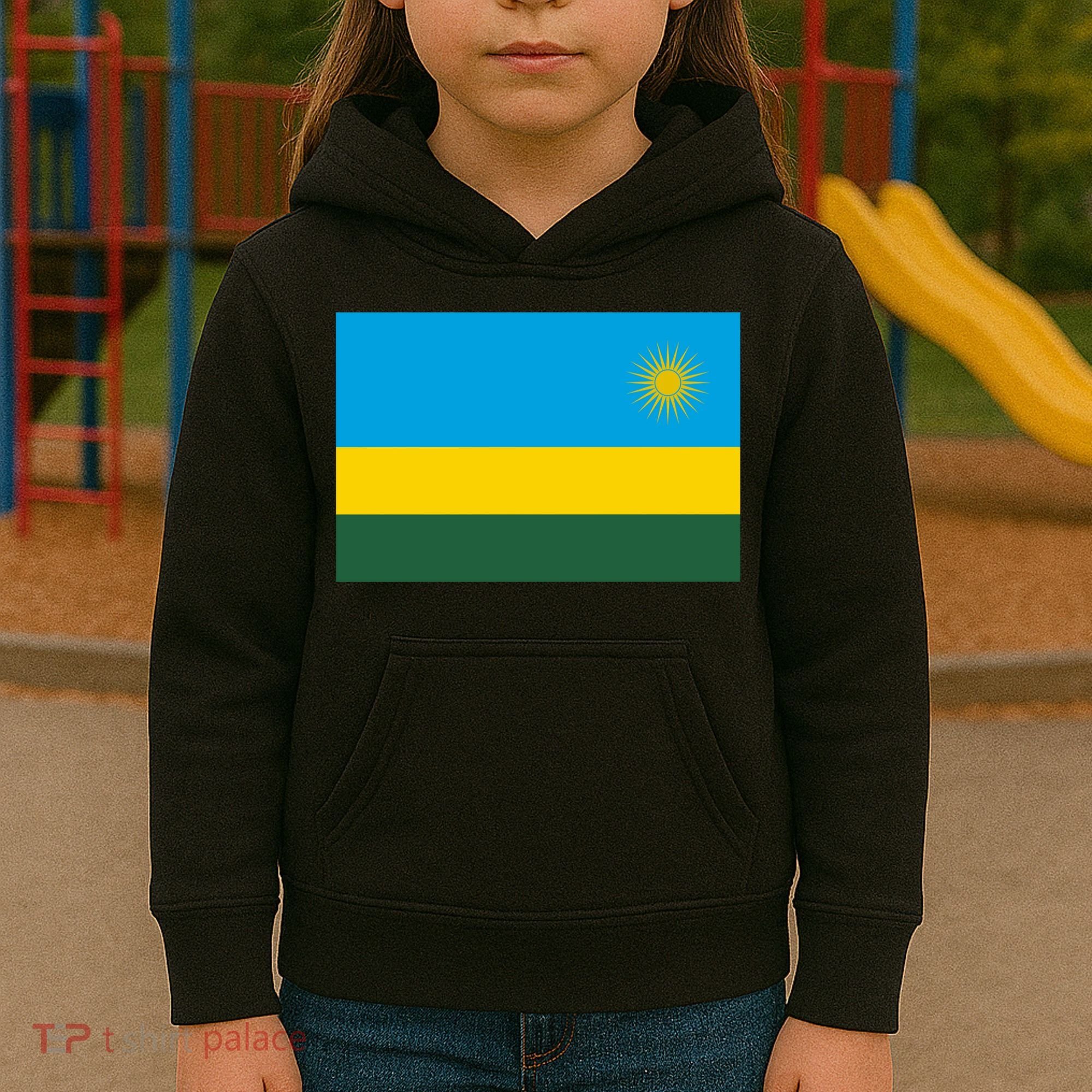 Rwanda Flag Kids Hoodie