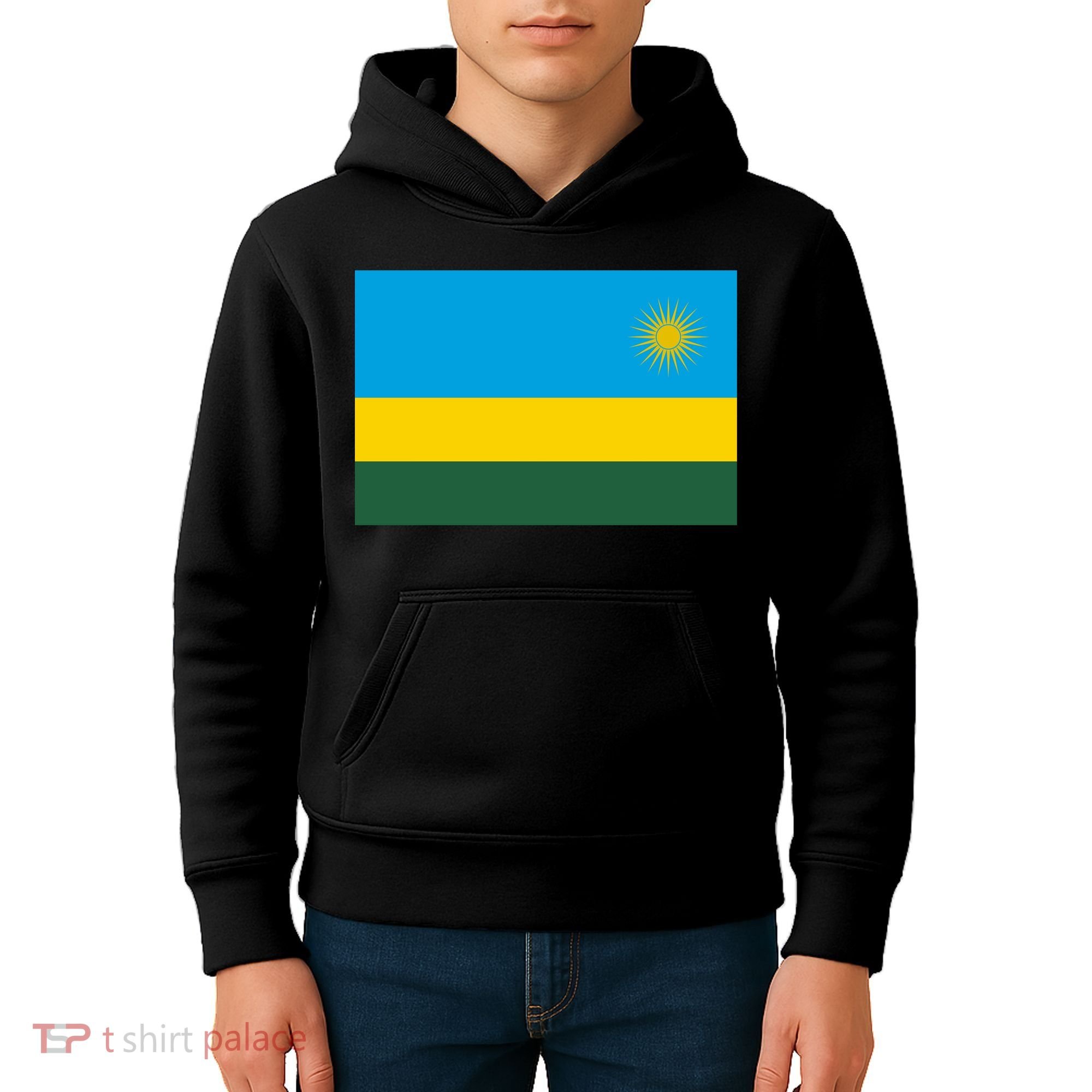 Rwanda Flag Kids Hoodie