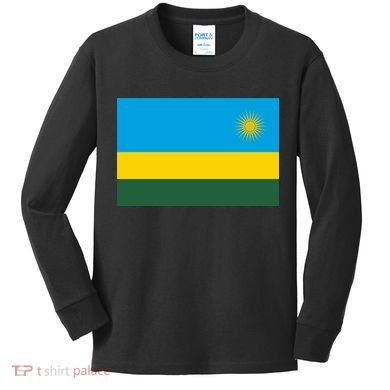 Rwanda Flag Kids Long Sleeve Shirt