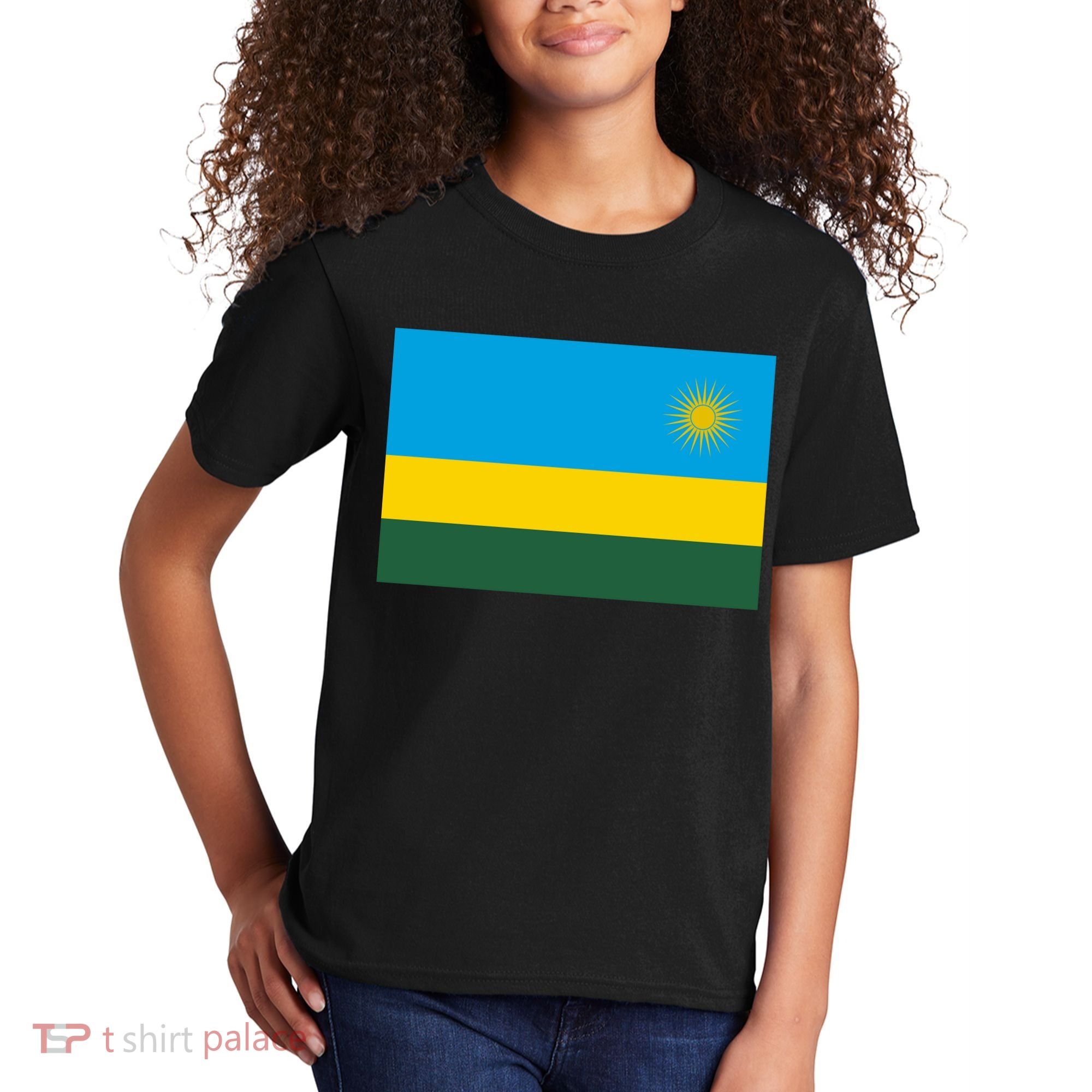 Rwanda Flag Kids T-Shirt