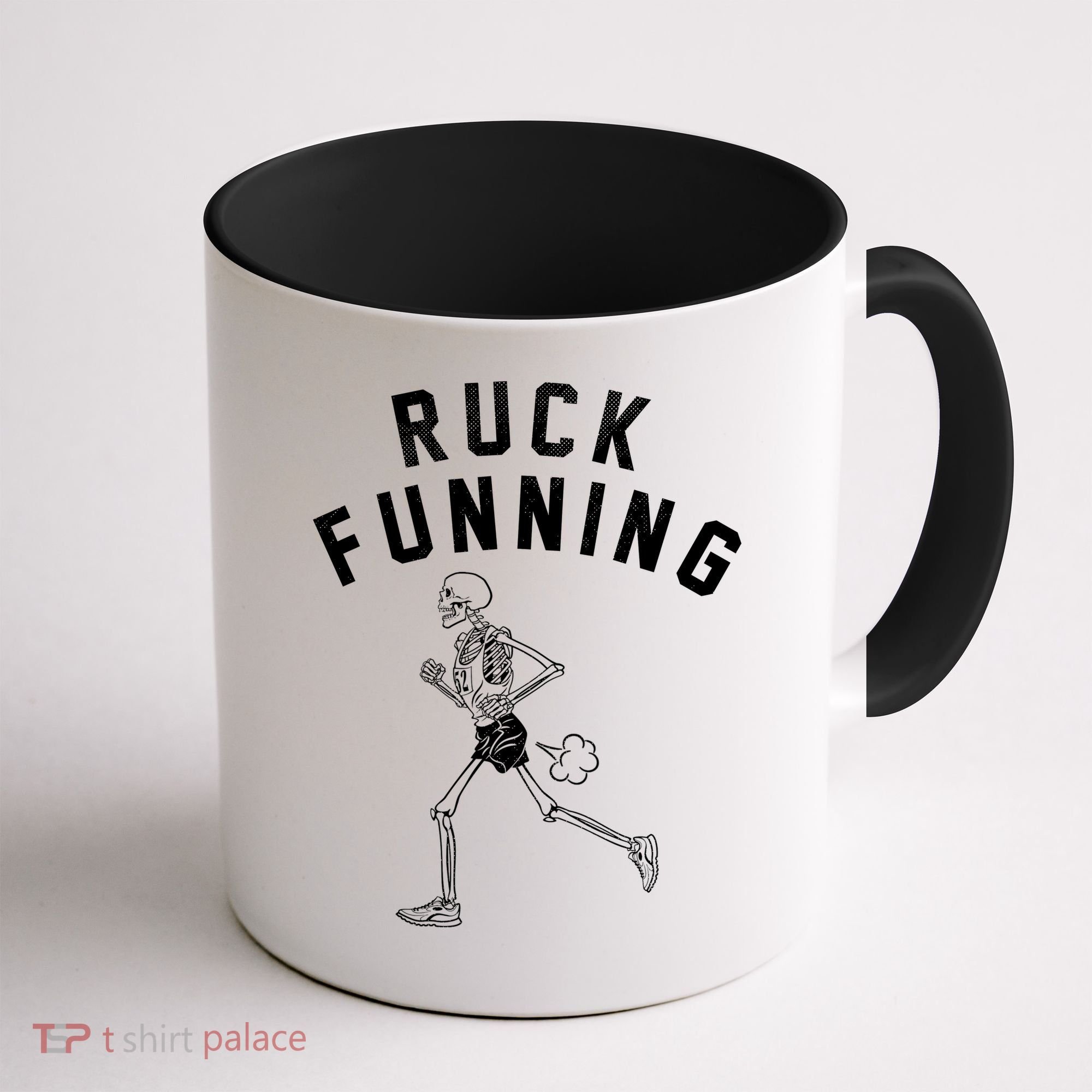 Ruck Funning Running Skeleton Coffee Mug