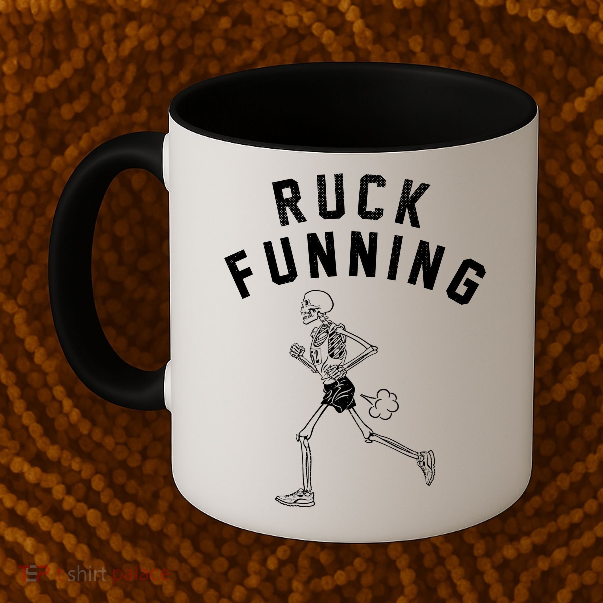 Ruck Funning Running Skeleton Coffee Mug