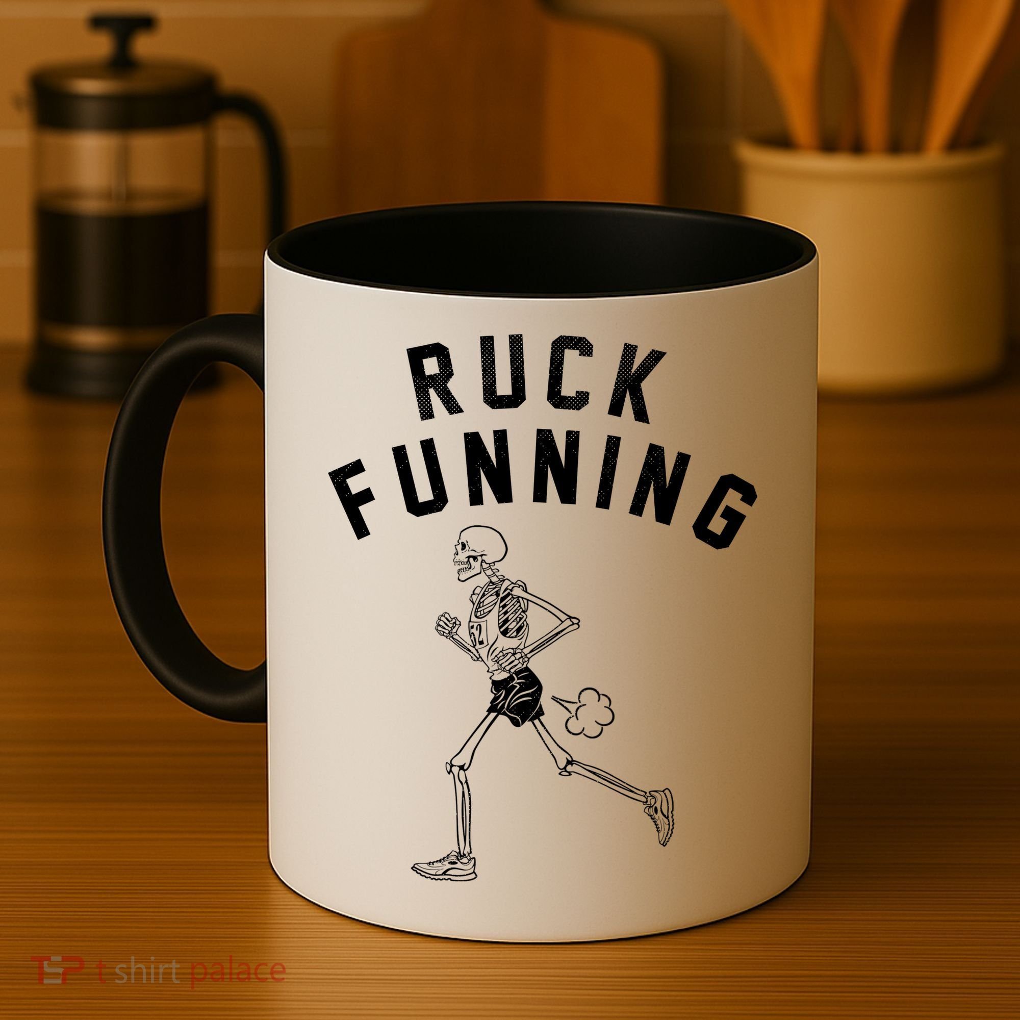 Ruck Funning Running Skeleton Coffee Mug
