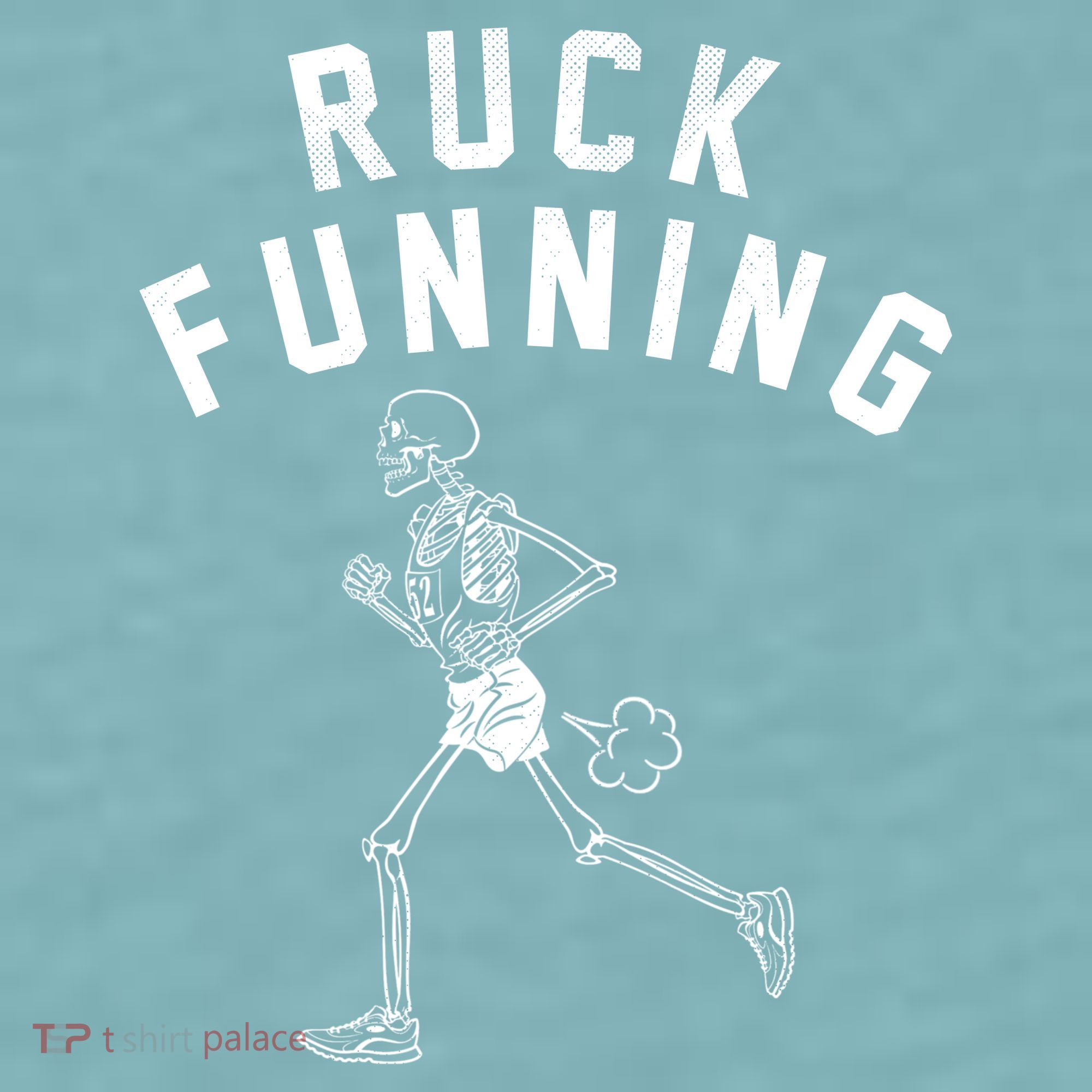 Ruck Funning Running Skeleton Sueded Cloud Jersey T-Shirt