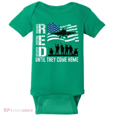 Red Friday Remember Everyone Deployed Until Come Baby Bodysuit
