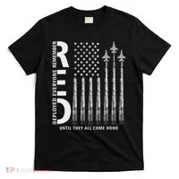 Red Friday Remember Everyone Deployed Military Jets Flag T-Shirt thumb 0