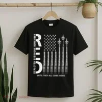 Red Friday Remember Everyone Deployed Military Jets Flag T-Shirt thumb 2