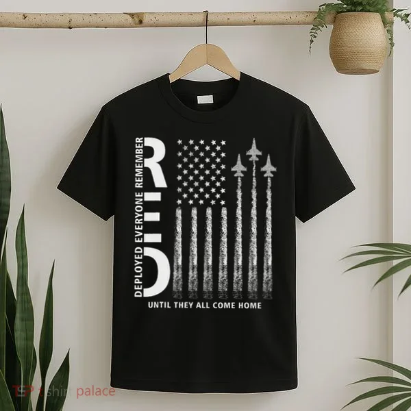 Red Friday Remember Everyone Deployed Military Jets Flag T-Shirt
