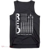 Red Friday Remember Everyone Deployed Military Jets Flag Tank Top thumb 0
