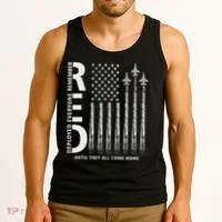 Red Friday Remember Everyone Deployed Military Jets Flag Tank Top thumb 3