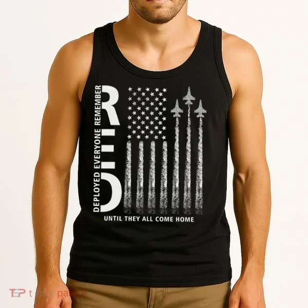 Red Friday Remember Everyone Deployed Military Jets Flag Tank Top